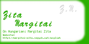 zita margitai business card